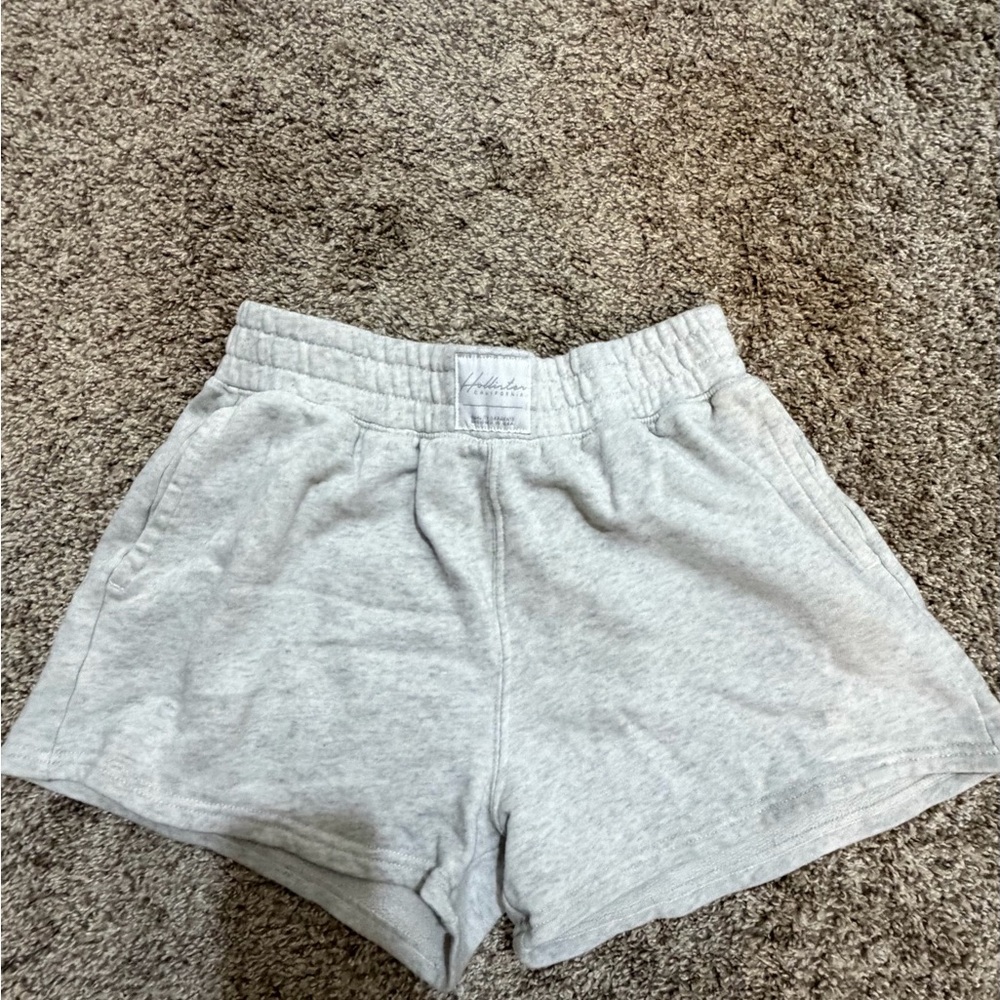 Hollister Light Heather Gray Athletic Sweat Shorts